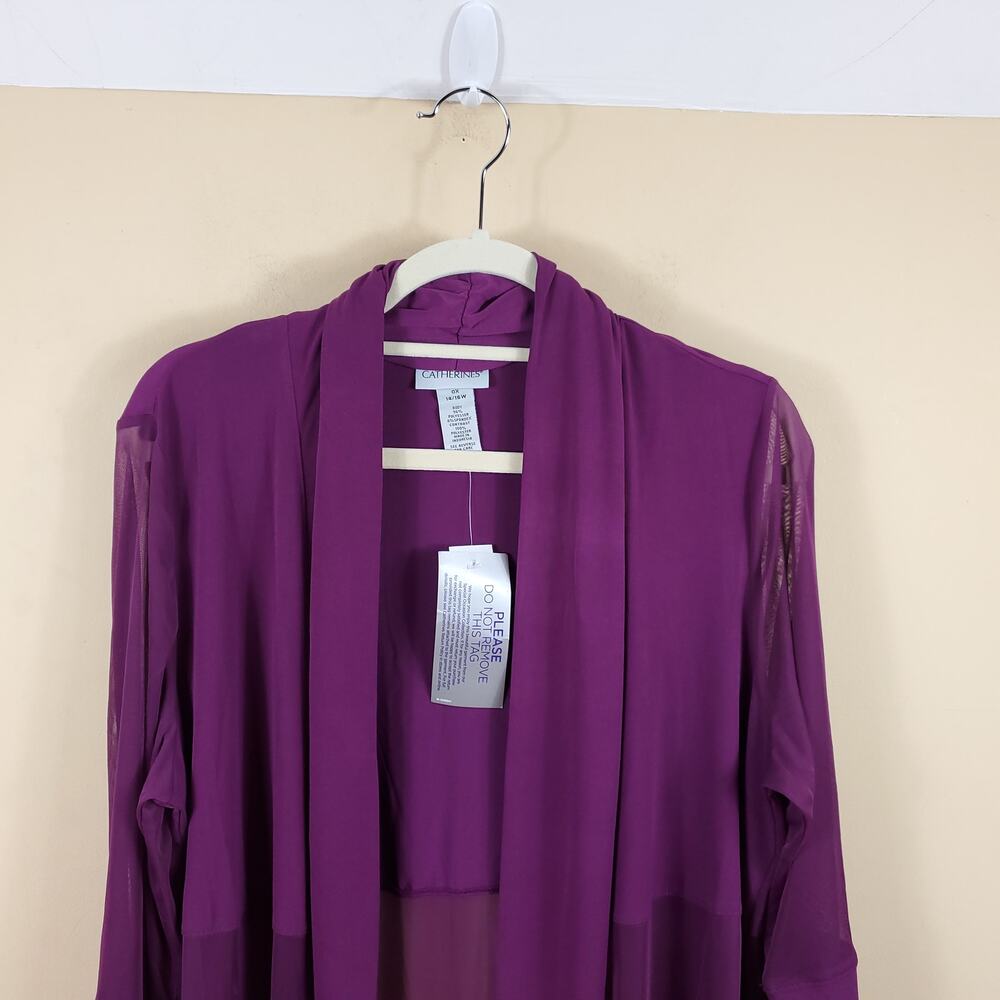 Catherines Mesh Inset Long Length Open Front Card… - image 3